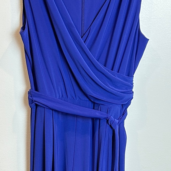 Eliza J Blue Sleeveless Jumpsuit‎ with Wide-Leg Design L - Picture 7 of 9